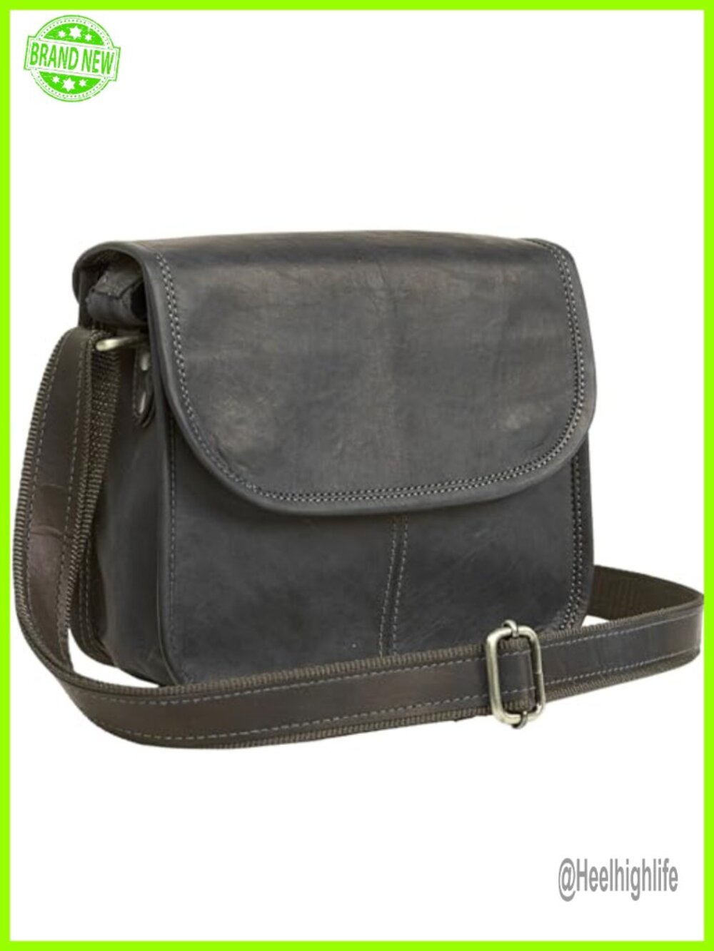 Small Leather Crossbody Purse for Women Vintage Boho Saddle Bag